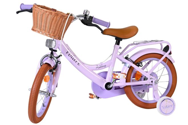 Volare Ashley Kinderfiets - Meisjes - 14 inch - Lila - Twee Handremmen
