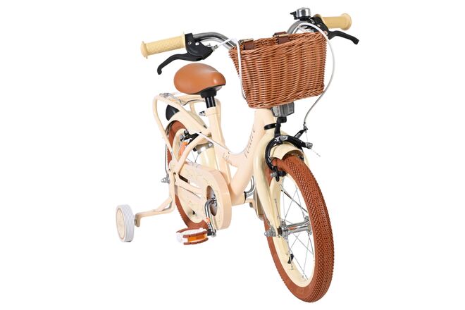 Volare Ashley Kinderfiets - Meisjes - 14 inch - Creme - Twee Handremmen