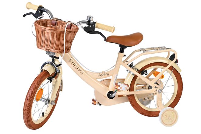 Volare Ashley Kinderfiets - Meisjes - 14 inch - Creme - Twee Handremmen