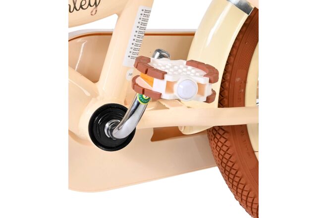 Volare Ashley Kinderfiets - Meisjes - 14 inch - Creme - Twee Handremmen