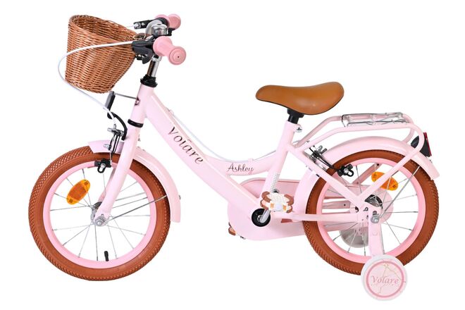 Volare Ashley Kinderfiets - Meisjes - 14 inch - Roze - Twee Handremmen