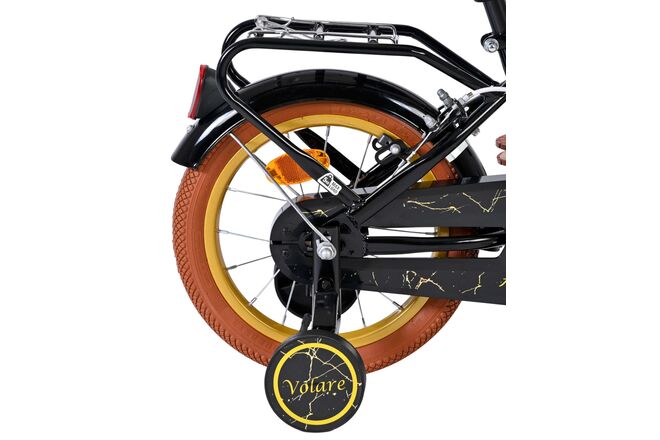 Volare Ashley Kinderfiets - Meisjes - 14 inch - Zwart - Twee Handremmen