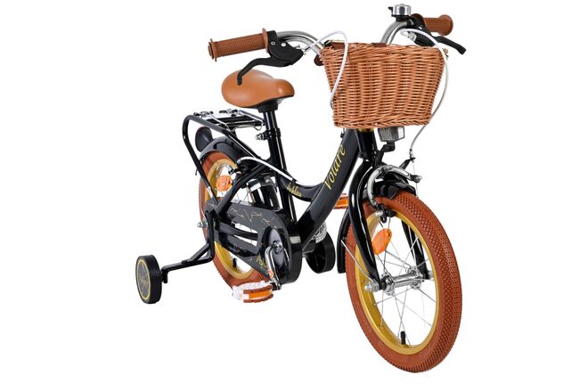 Volare Ashley Kinderfiets - Meisjes - 14 inch - Zwart - Twee Handremmen