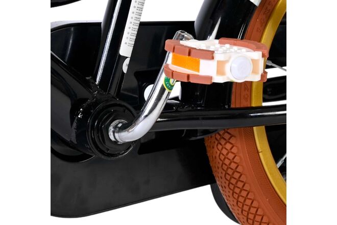 Volare Ashley Kinderfiets - Meisjes - 14 inch - Zwart - Twee Handremmen