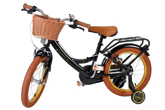 Volare Ashley Kinderfiets - Meisjes - 16 inch - Zwart - Twee Handremmen