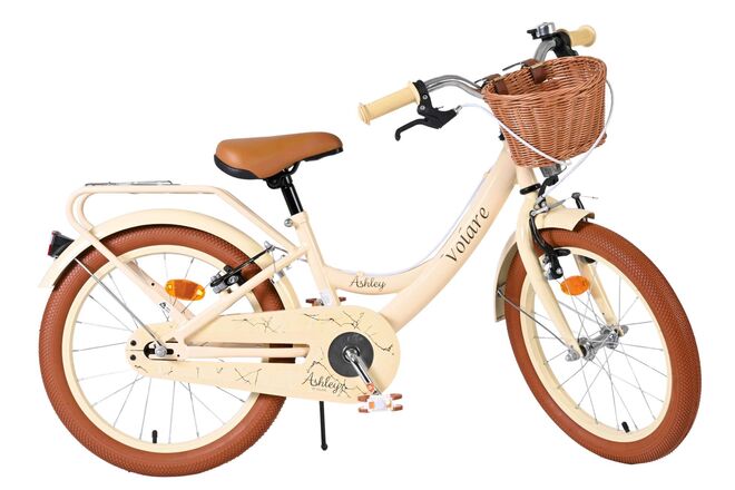 Volare Ashley Kinderfiets - Meisjes - 18 inch - Creme - Twee handremmen