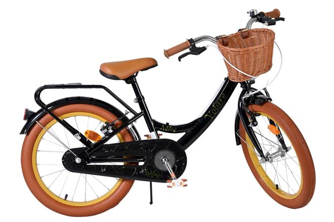 Volare Ashley Kinderfiets - Meisjes - 18 inch - Zwart - Twee handremmen