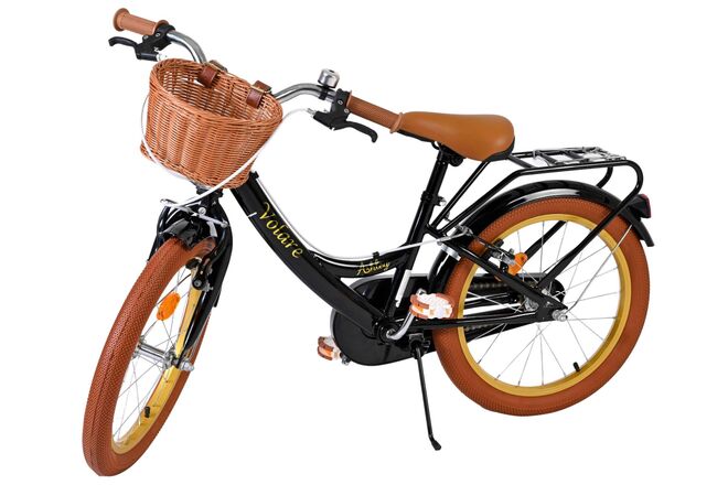 Volare Ashley Kinderfiets - Meisjes - 18 inch - Zwart - Twee handremmen