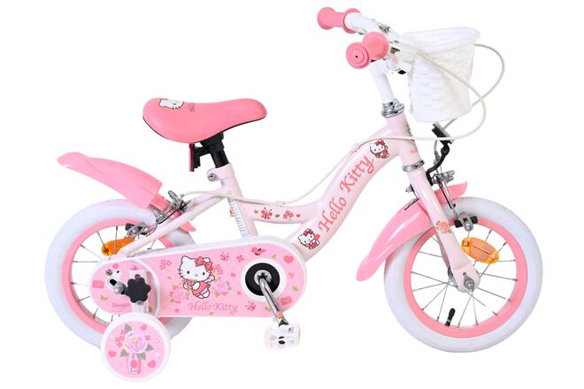 Hello Kitty Børnecykel - Pigecykel - 12 tommer - Lyserød - To håndbremser