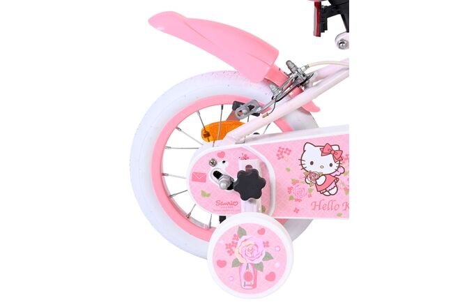 Hello Kitty Børnecykel - Pigecykel - 12 tommer - Lyserød - To håndbremser