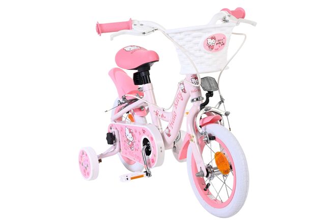 Hello Kitty Børnecykel - Pigecykel - 12 tommer - Lyserød - To håndbremser