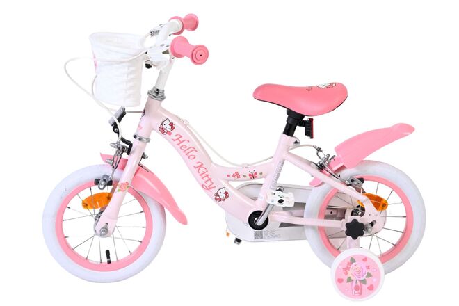 Hello Kitty Børnecykel - Pigecykel - 12 tommer - Lyserød - To håndbremser
