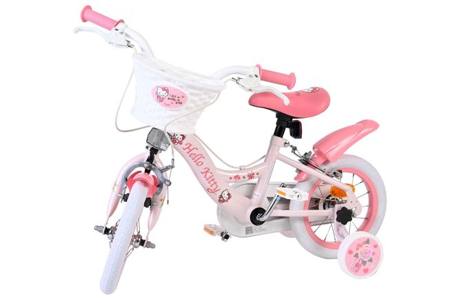 Hello Kitty Børnecykel - Pigecykel - 12 tommer - Lyserød - To håndbremser