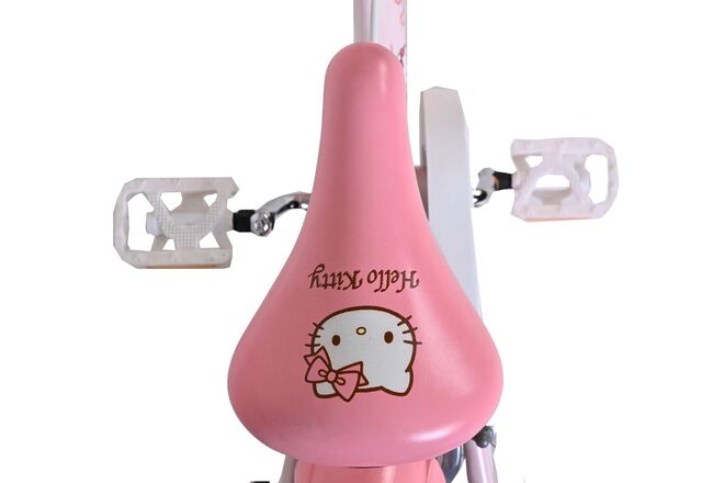 Rower dziecięcy Hello Kitty dla dziewczynek, 12 cali, różowy, z dwoma hamulcami ręcznymi