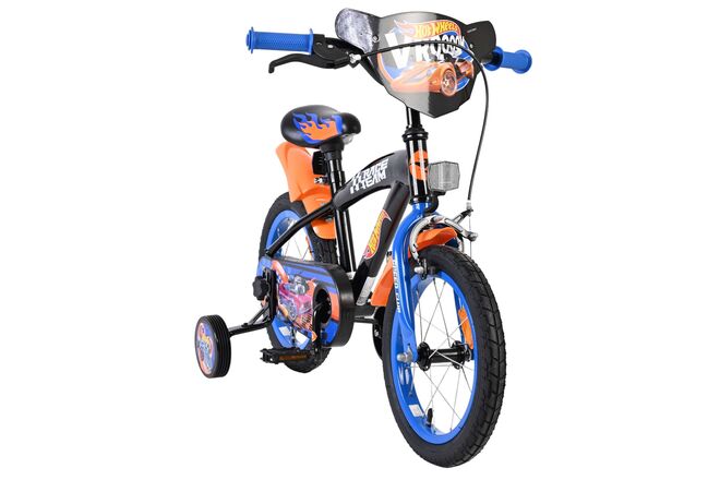 Hot Wheels Kinderfiets - Jongens - 14 inch - Zwart Oranje Blauw