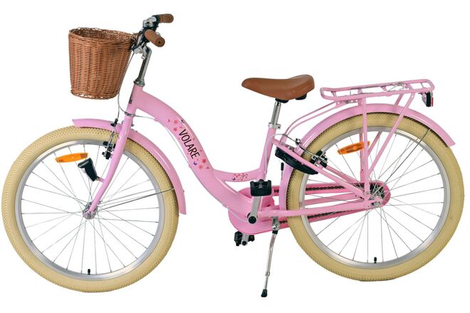 Volare Blossom Kinderfiets - Meisjes - 24 inch - Roze - Twee handremmen