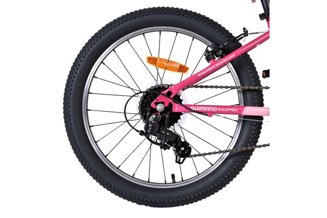 Rower dziecięcy Volare Boost - 20 cali - 7 biegów - różowy