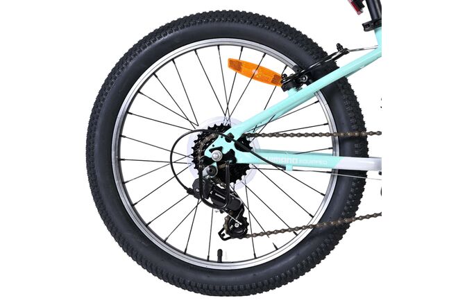 Volare Boost Kinderfahrrad – 20 Zoll – 7 Gänge – Weiß/Mintgrün