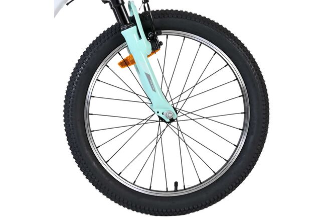 Volare Boost Kinderfahrrad – 20 Zoll – 7 Gänge – Weiß/Mintgrün