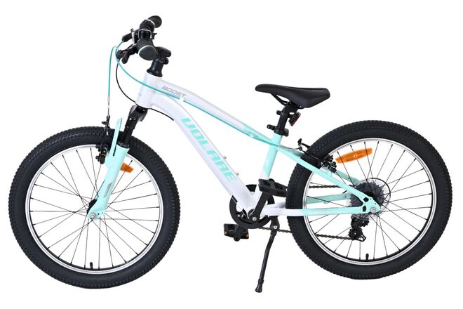 Volare Boost Kinderfahrrad – 20 Zoll – 7 Gänge – Weiß/Mintgrün