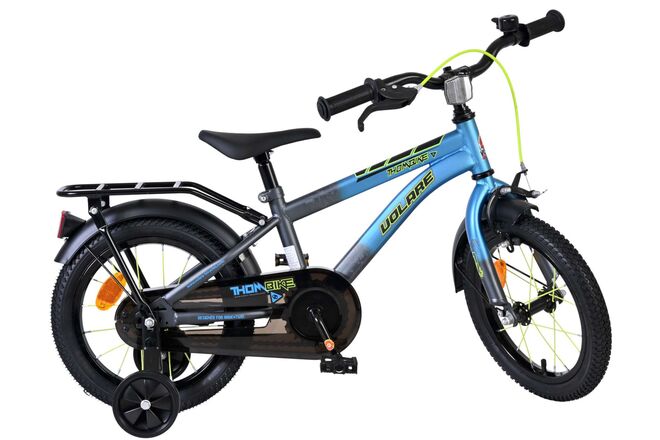 Rower dziecięcy Volare Thombike dla chłopców, 14 cali, niebieski/szary