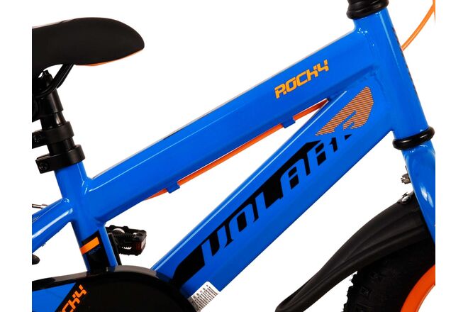 Volare Rocky Children's Bicycle - Boys - 12 inch - Blue - Two handbrakes