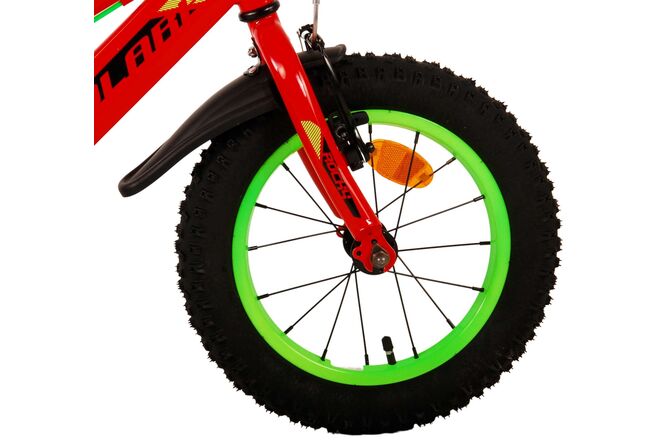 Volare Rocky Children's Bicycle - Boys - 14 inch - Red - Two handbrakes