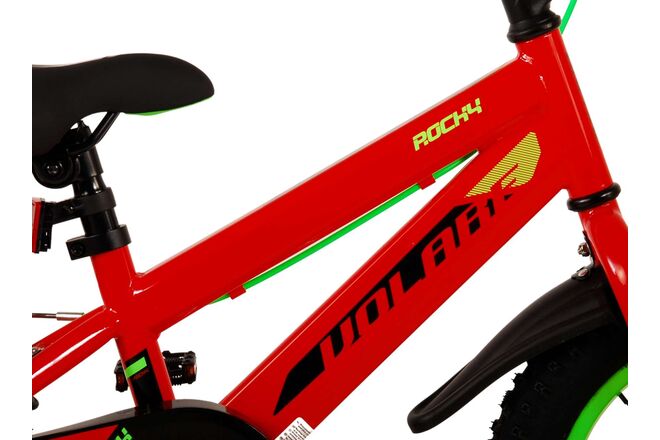 Volare Rocky Children's Bicycle - Boys - 14 inch - Red - Two handbrakes