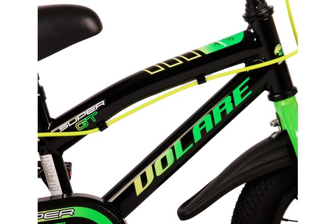Volare Super GT Children's Bicycle - Boys - 12 inch - Green - Two hand brakes