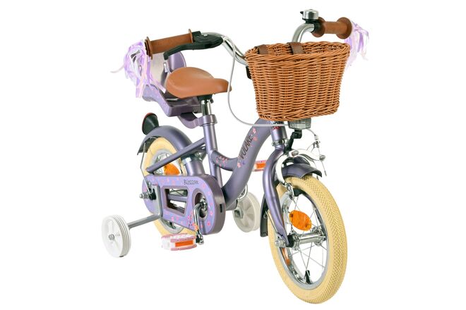 Volare Blossom Kinderfahrrad - Mädchen - 12 Zoll - Lila