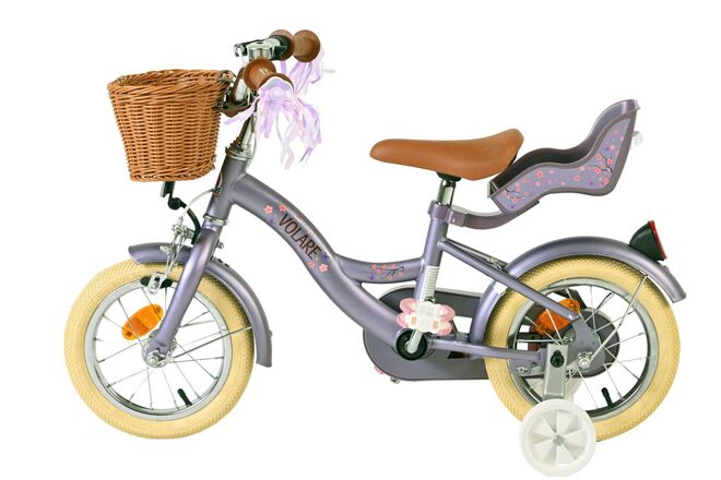 Volare Blossom Kinderfahrrad - Mädchen - 12 Zoll - Lila