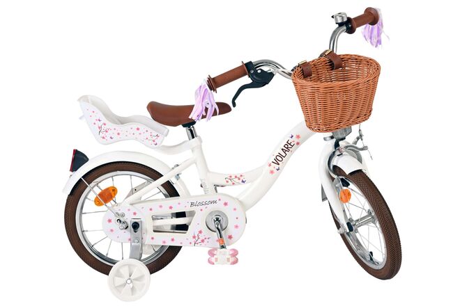 Volare Blossom Kinderfiets - Meisjes - 14 inch - Wit