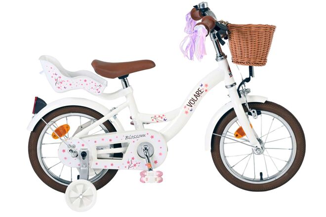 Volare Blossom Kinderfiets – Meisjes – 14 inch – Wit