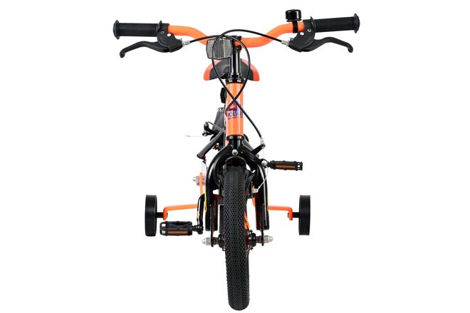 Volare Strike Children's Bicycle - Boys - 12 inch - Black Orange - Two Hand Brakes