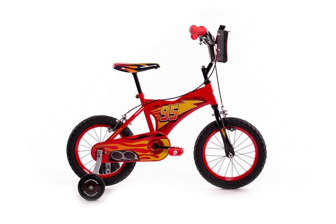 Rower dziecięcy Disney Cars – dla chłopców – 14 cali – czerwony – dwa hamulce ręczne