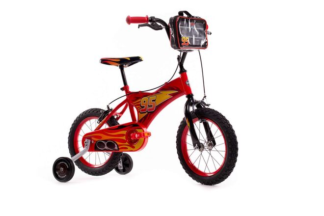 Rower dziecięcy Disney Cars – dla chłopców – 14 cali – czerwony – dwa hamulce ręczne