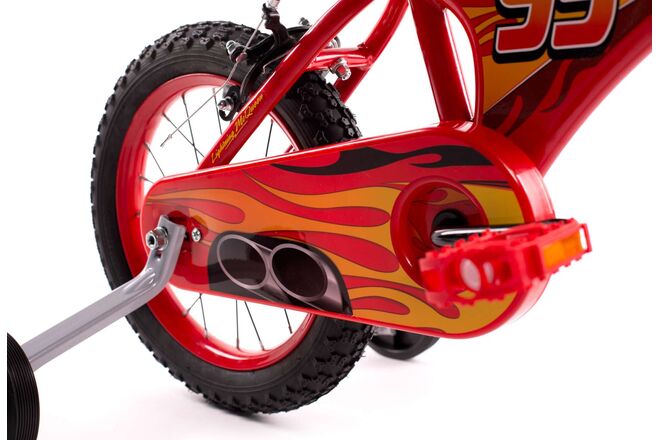 Rower dziecięcy Disney Cars – dla chłopców – 14 cali – czerwony – dwa hamulce ręczne