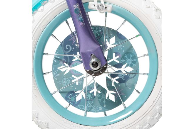 Rower dziecięcy Disney Frozen 2 – dziewczęcy – 12 cali – niebieski/fioletowy – dwa hamulce ręczne