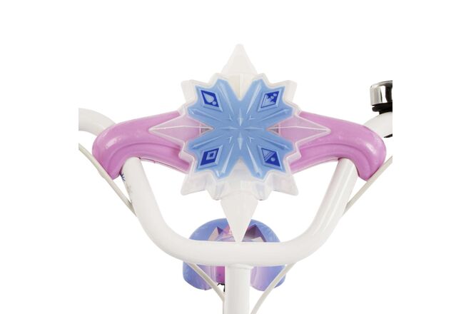 Rower dziecięcy Disney Frozen 2 – dziewczęcy – 14 cali – niebieski/fioletowy – dwa hamulce ręczne