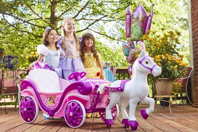 Koń Disney Princess z powozem – elektryczny jeździk
