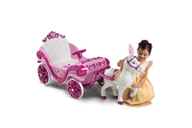 Koń Disney Princess z powozem – elektryczny jeździk