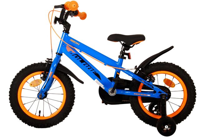 Volare Rocky Children's Bicycle - Boys - 14 inch - Blue - Two handbrakes