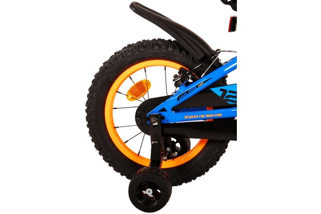 Volare Rocky Children's Bicycle - Boys - 14 inch - Blue - Two handbrakes