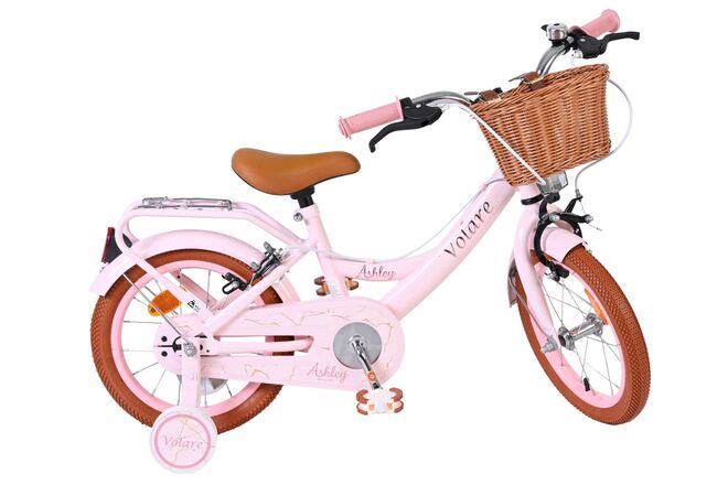 Volare Ashley Children's Bicycle - Girls - 14 inch - Pink - Two Hand Brakes
