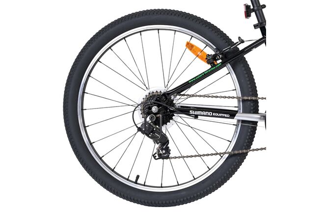 Volare Boost Kinderfiets - 24 inch - 21 Speed - Zilver/Groen