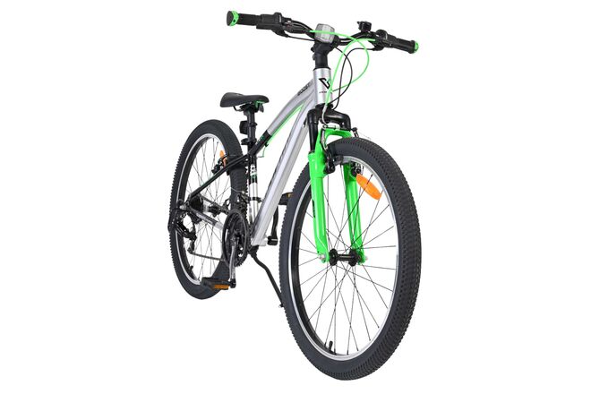 Volare Boost Kinderfiets - 24 inch - 21 Speed - Zilver/Groen