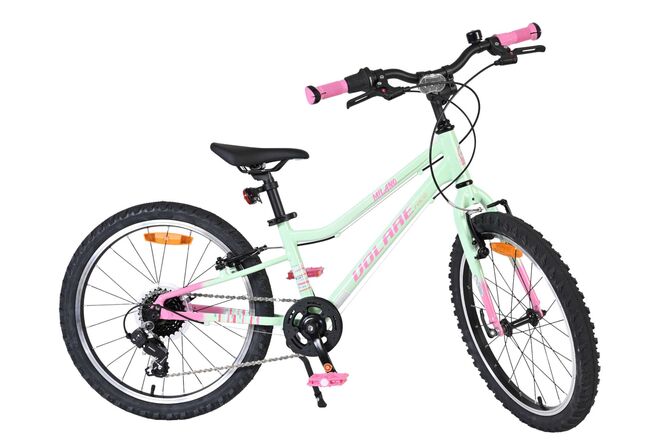 Volare Milano Kinderfiets - Meisjes - 20 inch - Mintgroen- 6-speed