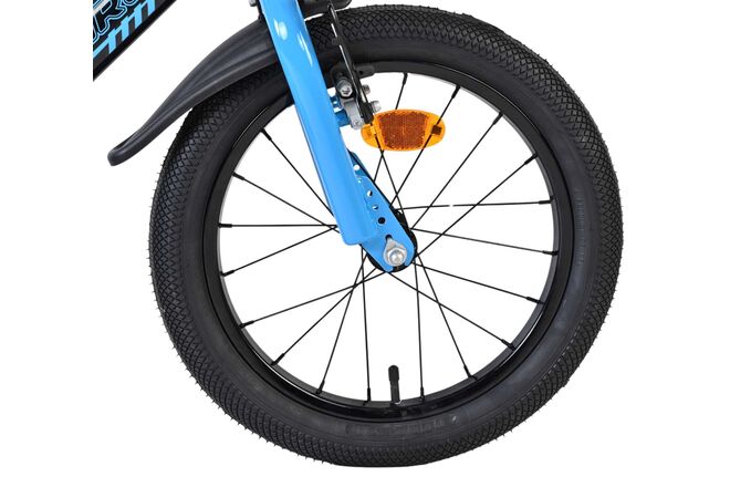 Volare Sportivo Kinderfiets - Jongens - 16 inch - Blauw Zwart - Twee Handremmen
