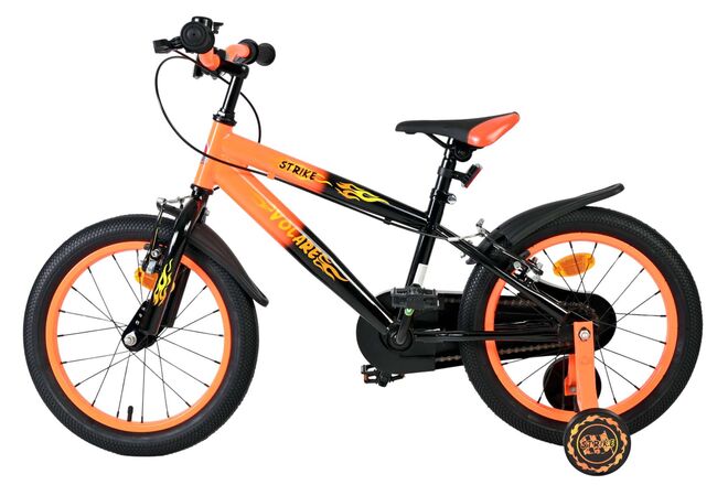 Volare Strike Kinderfiets - Jongens - 16 inch - Zwart Oranje - Twee Handremmen [CLONE]