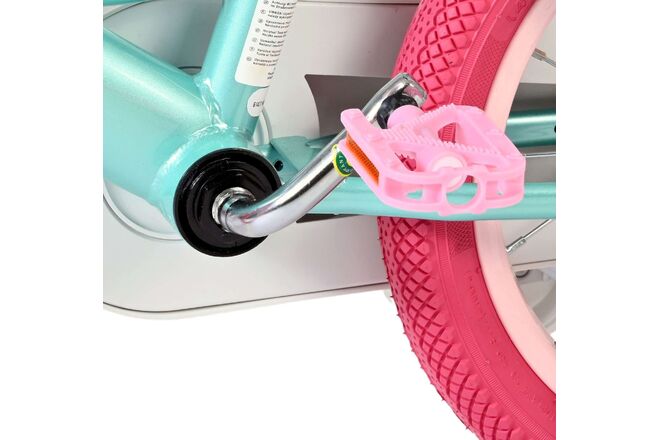 Volare Unicorn Kinderfiets - Meisjes - 14 inch - Groen - Twee Handremmen